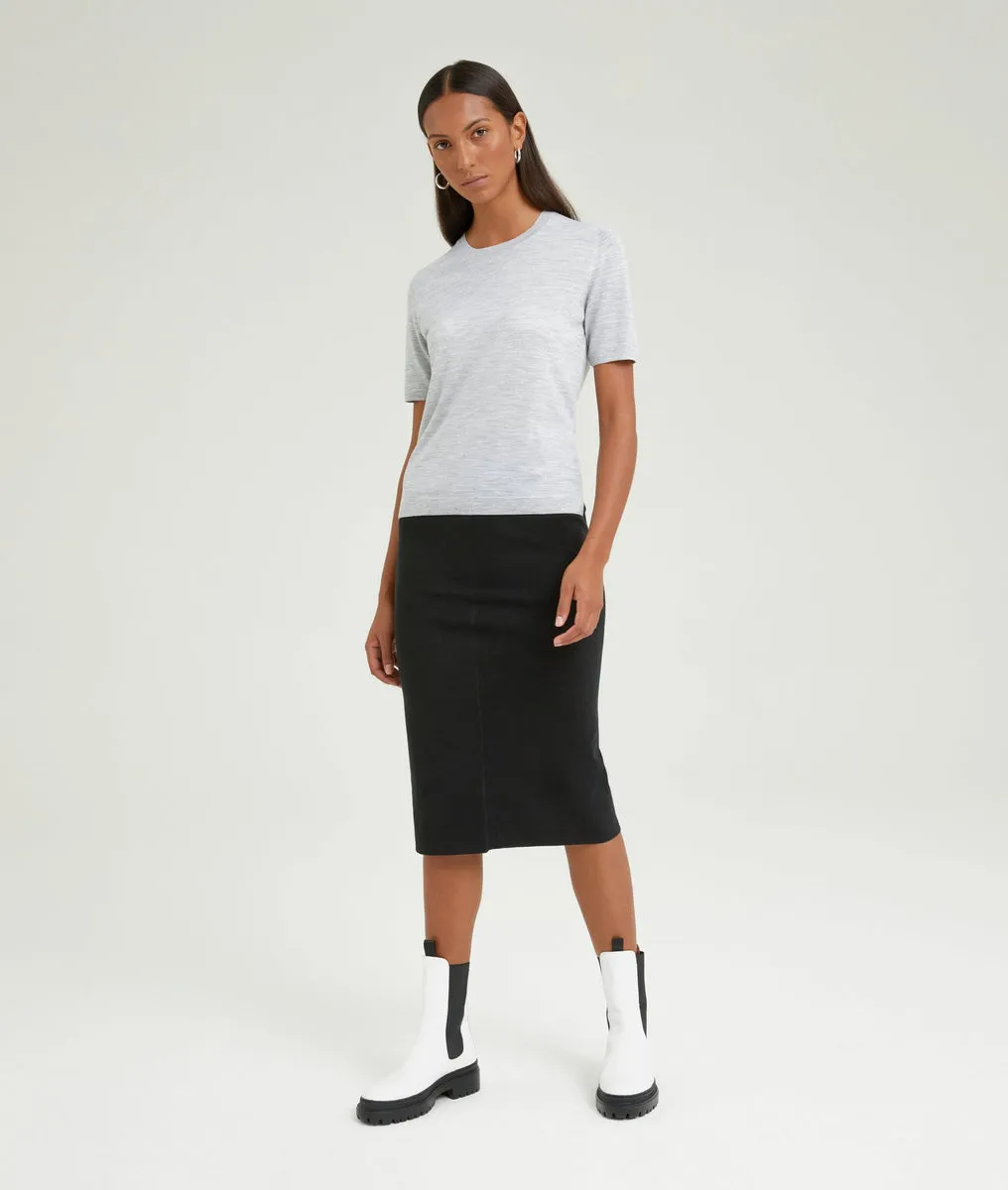 Knitted T-Shirt in Merino Wool