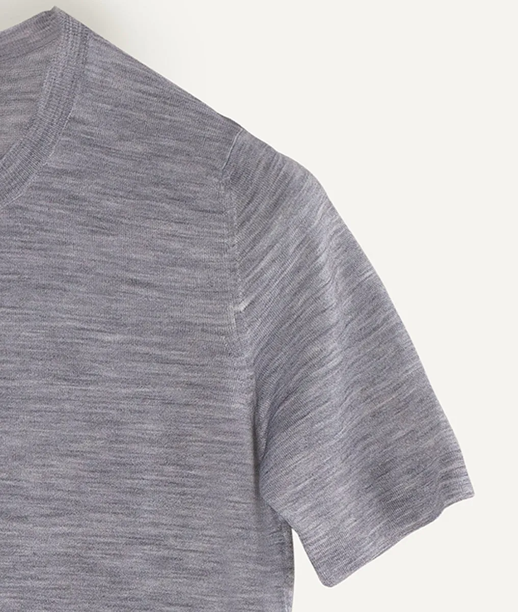 Knitted T-Shirt in Merino Wool