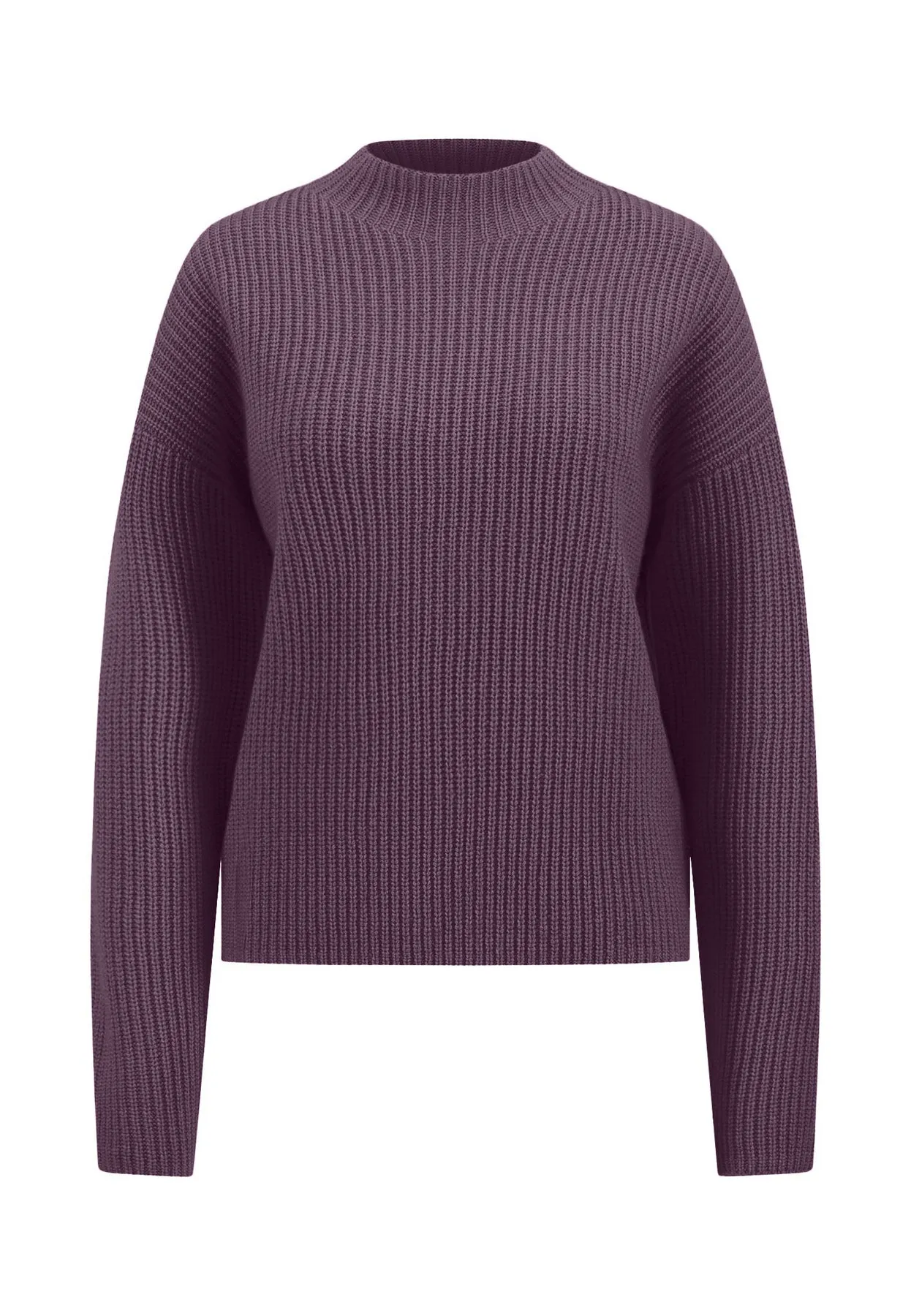 Strickpullover aus Wolle mit Stehkragen