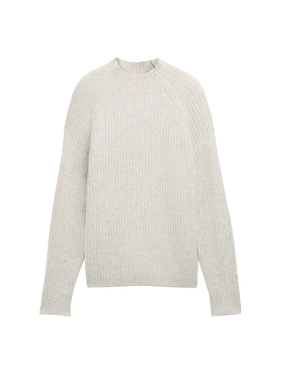 Strickpullover mit Stehkragen