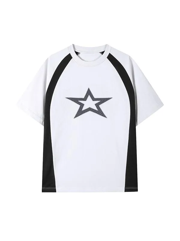 Übergroßes, kurzärmliges Star-T-Shirt für Herren